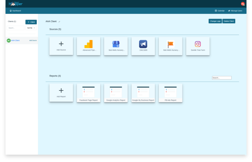 screenshot of Report Hopper